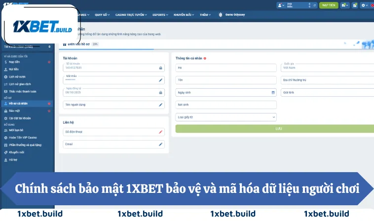 Chính Sách Bảo Mật 1XBET 1 Chính sách bảo mật 1XBET bảo vệ và mã hóa dữ liệu người chơi