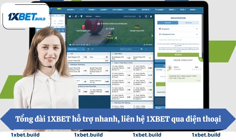 Tổng đài 1XBET hỗ trợ nhanh, liên hệ 1XBET qua điện thoại